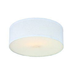 15-Inch White Linen Drum Shade for Milo Collection by Design Classics