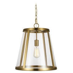 Harrow Burnished Brass Pendant by Visual Comfort Studio