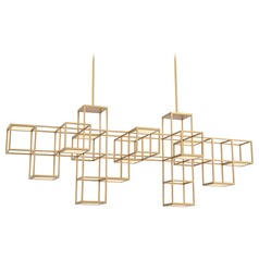 Ferro 13-Light Linear LED Chandelier in Gold by Eurofase Lighting