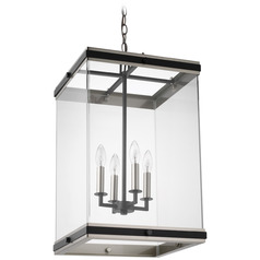Crossroads 4-Light Foyer Pendant in Matte Black by Nuvo Lighting