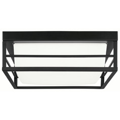 Visual Comfort Studio Collection Dearborn Midnight Black LED Flushmount Light