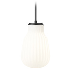 Z-Lite Newbury Matte Black Mini-Pendant Light with Bowl / Dome Shade