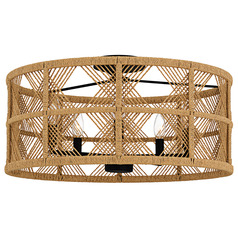 Quoizel Lighting Axford Matte Black Semi-Flushmount Light