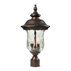 Post Light with Clear Glass in Regal Bronze Finish