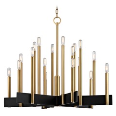 Abrams Brass 18-Light Chandelier by Hudson Valley Lighting