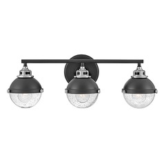 Fletcher 3-Light Vanity Light in Black & Chrome by Hinkley Lighting