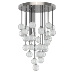 Alora Lighting Marni Polished Nickel LED Multi-Light Pendant with Globe Shade