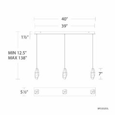 Schonbek Beyond Martini Polished Nickel LED Multi-Light Pendant
