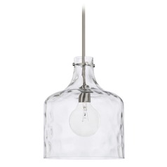 Crawford 11.75-Inch Water Glass Pendant in Nickel by HomePlace by Capital Lighting
