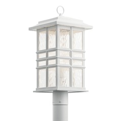 Beacon Square 20.50-Inch Textured White Post Light by Kichler Lighting
