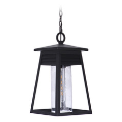 Becca Textured Black Outdoor Hanging Light by Craftmade Lighting