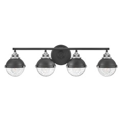 Fletcher 4-Light Vanity Light in Black & Chrome by Hinkley Lighting
