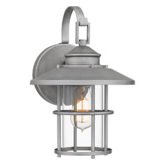 Lombard Outdoor Wall Light in Antique Brushed Aluminum by Quoizel Lighting
