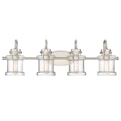 Danbury 32-Inch Bath Light in Brushed Nickel by Quoizel Lighting