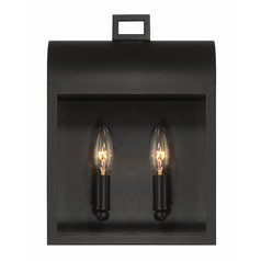 Soyar 14-Inch Outdoor Sconce in Satin Black by Eurofase Lighting