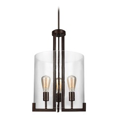 Seeded Glass Pendant Bronze by Generation Lighting