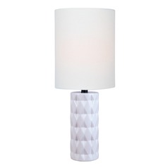 Delta White Table Lamp by Lite Source Lighting