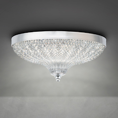 Roma Polished Chrome LED Flushmount Light by Schonbek Lighting