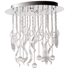 Mirabelle Chrome & Clear Pendant by Cyan Design