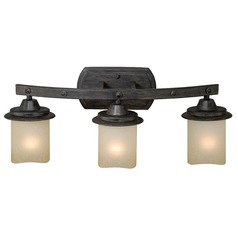 Halifax Black Walnut Bathroom Light by Vaxcel Lighting