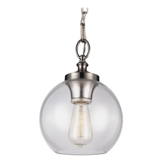 Tabby Pendant in Brushed Steel by Visual Comfort Studio