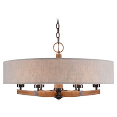 Kalizma Home Woodall Dark Bronze & Antique Brass Chandelier by Uttermost Lighting