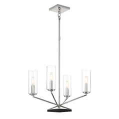 Highland Crossing 4-Light Chandelier in Nickel & Coal by Minka Lavery