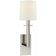 Visual Comfort Signature Collection J. Randall Powers Dalston Polished Nickel Sconce