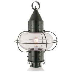 Classic Onion Gun Metal Post Light