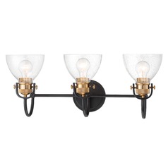 Monico Bronze with Brass Bathroom Light by Minka Lavery