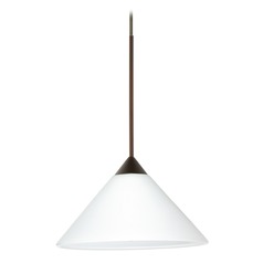Besa Lighting Kona Bronze Mini-Pendant Light with Conical Shade