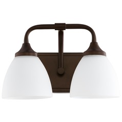 Enclave Oiled Bronze Bathroom Light by Quorum Lighting