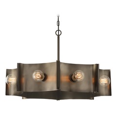 Metallo Vintage Nickel Chandelier by Eurofase Lighting