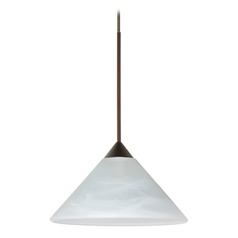 Besa Lighting Kona Bronze Mini-Pendant Light with Conical Shade