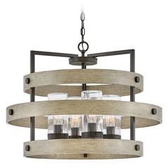 Riverwood Medium Outdoor Chandelier in Warm Bronze by Hinkley Lighting