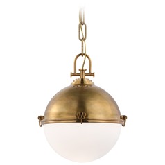 Chapman & Myers Adrian Large Globe Pendant in Brass by Visual Comfort Signature