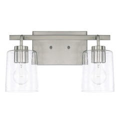 Greyson 14.50-Inch Brushed Nickel Bath Light by HomePlace by Capital Lighting