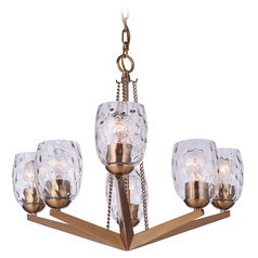 Guiding Star Satin Brass Chandelier by Craftmade Lighting