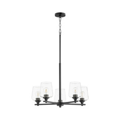 Veno 5-Light Chandelier in Matte Black by Quorum Lighting
