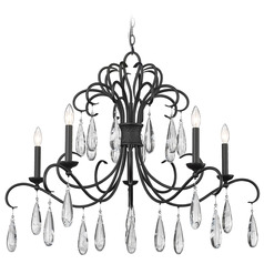 Z-Lite Amara Matte Black Crystal Chandelier