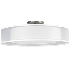Afx Lighting Cortez Satin Nickel LED Semi-Flushmount Light
