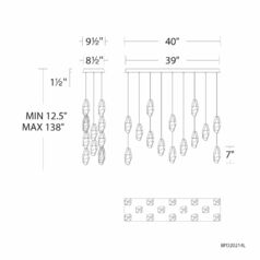 Schonbek Beyond Martini Polished Nickel LED Multi-Light Pendant