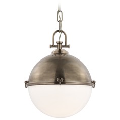 Chapman & Myers Adrian XL Globe Pendant in Nickel by Visual Comfort Signature