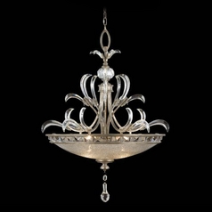 Fine Art Lamps Beveled Arcs Silver Leaf Pendant Light
