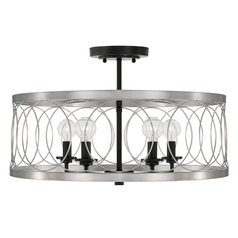 Madeline 4-Light Semi-Flush in Black Tie by Capital Lighting