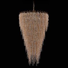 Allegri Crystal Fuji True Brass Pendant Light