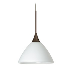 Besa Lighting Domi Bronze Mini-Pendant Light with Bell Shade