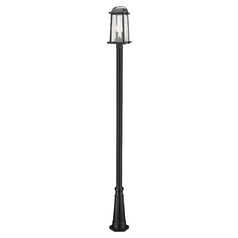 Millworks Black Post Light by Z-Lite