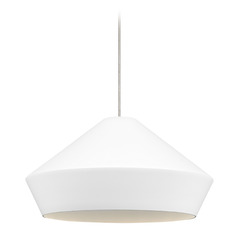 Brummel Freejack Pendant in Nickel & White by Visual Comfort Modern