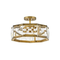 Jolie 19.50-Inch Convertible Semi-Flush in Brass by Fredrick Ramond